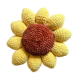 Crochet Sunflower Pillow